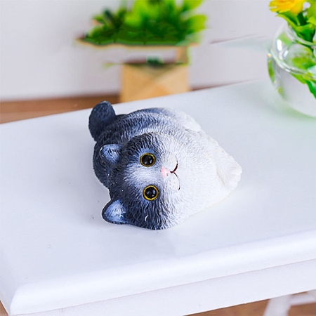 Resin Cat Shape Mini Model Display Decoration PW-WG0ED1E-05-1