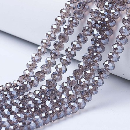 Electroplate Glass Beads Strands EGLA-A034-T1mm-A09-1