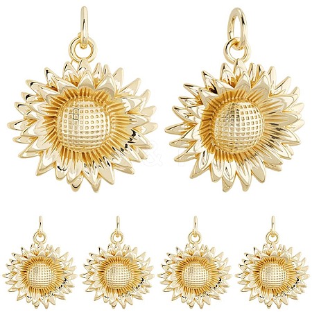 10Pcs Brass Pendants KK-BBC0020-54-1