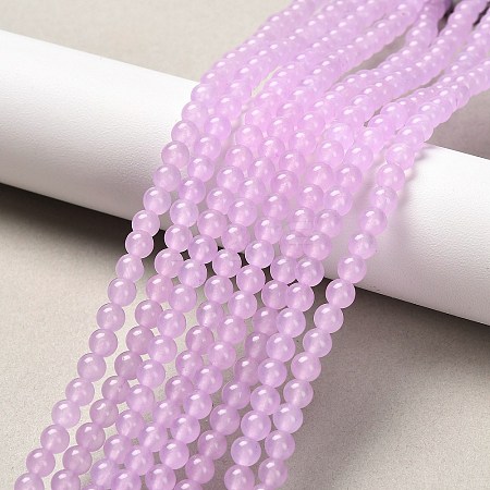 Natural & Dyed Malaysia Jade Bead Strands X-G-A146-4mm-A17-1