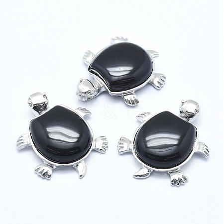 Natural Obsidian Pendant G-G759-B16-1