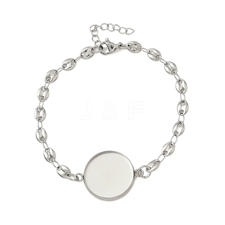 304 Stainless Steel Link Chain Bracelet Making STAS-K252-20E-P-1