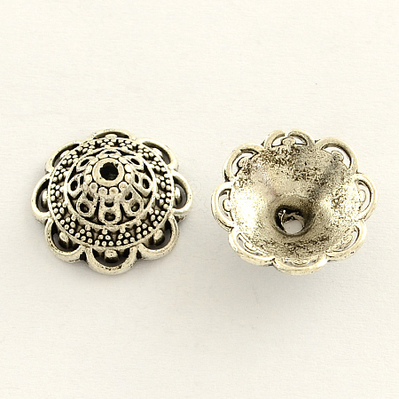 Tibetan Style Zinc Alloy Flower Bead Caps LS-X-TIBE-Q033-36-1