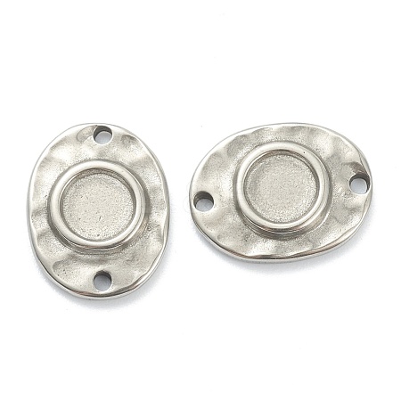 304 Stainless Steel Cabochon Connector Settings STAS-P279-05P-1