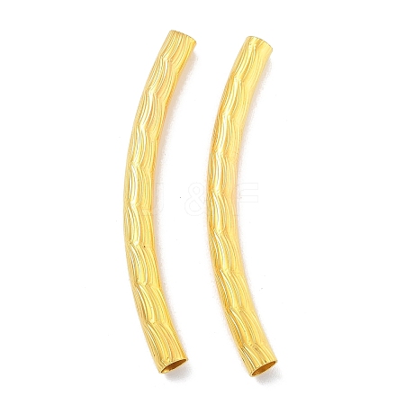 Brass Curved Tube Beads KK-B120-01G-G-1