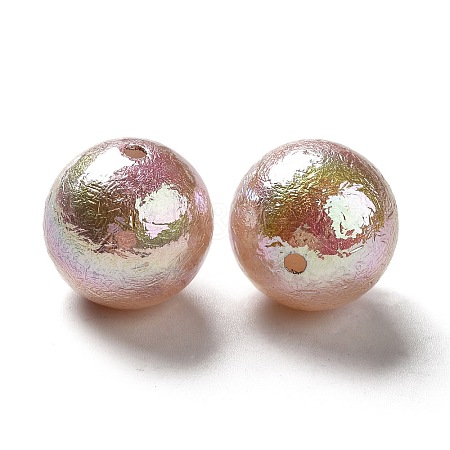 UV Plating Opaque Acrylic Beads X-OACR-L013-002F-1