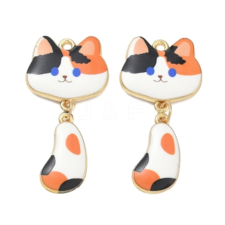 Printed Alloy Pendants ENAM-K076-45G-07-1