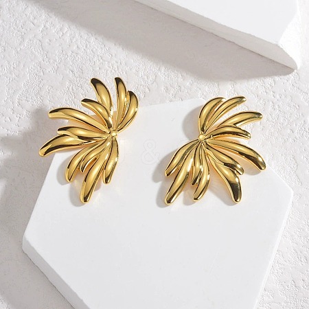 304 Stainless Steel Stud Earrings for Women EJEW-M095-03G-1