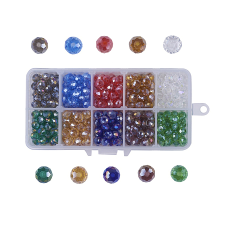 10 Colors Glass Beads EGLA-JP0001-01-8mm-1