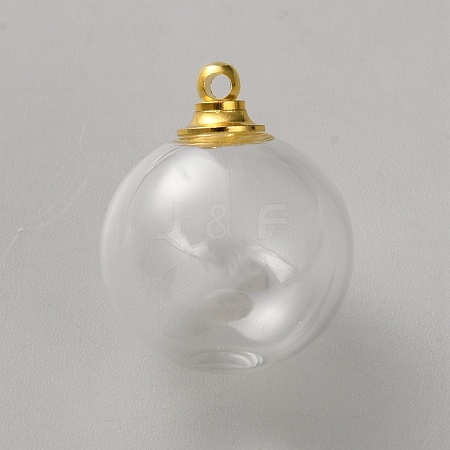 Glass Bottle Pendants FIND-WH20032-19B-G-1