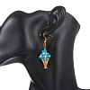 Glass Dangle Earrings EJEW-MZ00713-01-2