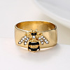Zinc Alloy and Rhinestone Finger Rings FS-WGB1C3B-01-1