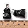 Natural Obsidian Pendants G-B127-08P-07-4