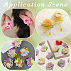 Brass Studs Earring Findings KK-BBC0019-01G-03-5