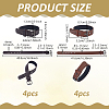 8Pcs 2 Style PU Leather Zinc Alloy Buckles AJEW-NB0006-92B-2