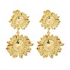 Rack Plating Flower Brass Stud Earrings EJEW-H016-16G-1