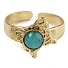 Natural Amazonite Finger Rings RJEW-U027-05G-06-2