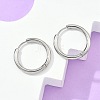 Tarnish Resistant 304 Stainless Steel Huggie Hoop Earrings EJEW-F111B-21mm-P-3