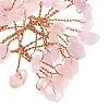 Natural Rose Quartz Chips Tree of Life Decorations DJEW-C016-02L-2