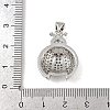Brass Micro Pave Cubic Zirconia Pendants KK-P323-08P-3