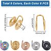 40Pcs 5 Style 304 Stainless Steel Spiral Pad Cuff Earrings KK-UN0001-21-3