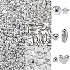 1200Pcs 6 Styles CCB Plastic Beads with ABS Plastic Beads CCB-SC0001-15-1