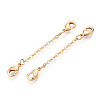 Brass Cable Chain Chain Extender KK-ZX024-37G-B-1