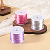 3 Rolls 3 Colors Nylon Satin Rattail Cords NWIR-TA0001-45B-5