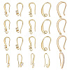 20Pcs 5 Styles Brass Cubic Zirconia Earring Hooks KK-ME0002-56-1