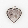 Tibetan Style Alloy Pendant Cabochon Settings TIBEP-N003-12AS-1