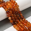 Dyed & Heated Natural Agate Beads Strands G-P539-D01-07-2