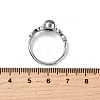 Natural Charoite Finger Rings RJEW-A084-04P-07-5