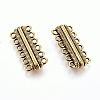 Tibetan Style Alloy Magnetic Clasps with Loops PALLOY-L215-01AB-1