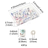 40Pcs Floral Printed Porcelain Beads PORC-FS0001-15-4