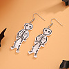 Halloween Cartoon Acrylic Skeleton Dangle Earrings for Women QK1762-1-1