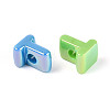 UV Plating Opaque Acrylic European Beads OACR-M027-03T-3