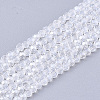 Electroplate Glass Beads Strands EGLA-T013-04-M-2