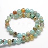 Dyed Natural Agate Round Beads Strands G-E321A-14mm-02-2