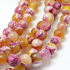 Natural Fire Crackle Agate Bead Strands G-K166-06F-8mm-05-1