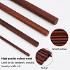 14Pcs 4 Styles Walnut Wood Craft Sticks WOOD-OC0003-77-4