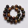 Natural Yellow Blue Tiger Eye(Dyed & Heated) Bead Strands G-P230-05-8mm-2