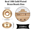 CREATCABIN 250Pcs Brass Beads KK-CN0002-54-2