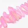 Electroplated Natural Quartz Crystal Bead Strands X-G-G896-03-1