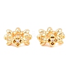 Brass Pave Clear Cubic Zirconia Spacer Beads KK-L274-05G-1