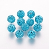 Polymer Clay Rhinestone Beads RB-K050-10mm-C24-1