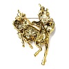 Horse Alloy Brooches for Backpack Clothes JEWB-L026-06AG-2