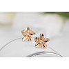 Flower Real 18K Rose Gold Plated Fashion Eco-Friendly Alloy Micro Pave Cubic Zirconia Stud Earrings EJEW-AA00100-RG-3