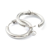 Tarnish Resistant 201 Stainless Steel Huggie Hoop Earring Findings STAS-P283-01J-P-2