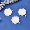 Tibetan Style Alloy Flat Round Pendant Cabochon Settings X-TIBEP-M022-15AS-5