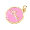 Brass Enamel Pendants KK-L251-02G-B05-2